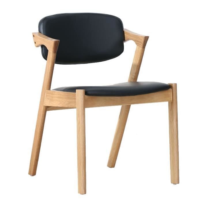 Mail packing Y Leisure Facilities Nordic Oak Wood Leather Chair Classical Wood Dining Chairs Restaurant Chair