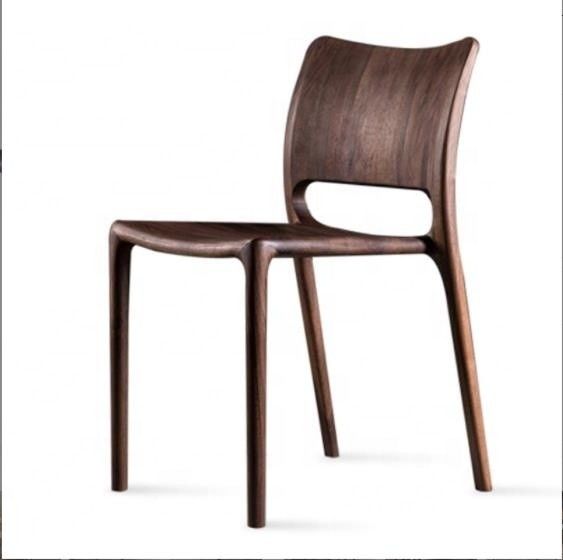 Add a Touch of Luxury to Your Coffee Shop and Restaurant with High End Solid Wood Nordic Bent Backrest Dining Chair