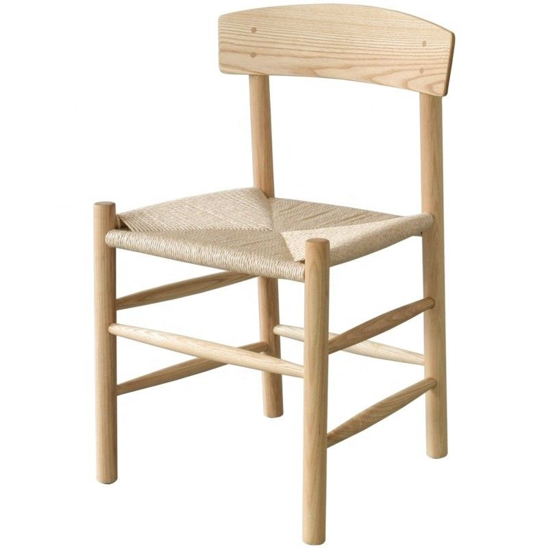 High End Solid Wood Japanese Rope Woven Curved Backrest Outdoor Leisure Chair NO Folded Solution Selection Type Version