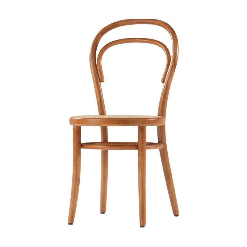 Nordic Rattan Dining Chairs Wooden High Back Banquet Chairs in Mid-Century Modern Style with Solid Wood Bistro Chair