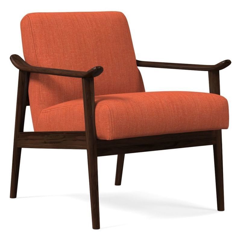 Nordic Solid Wood Fabric Upholstered Living Room Sofa Chair with Contemporary Design