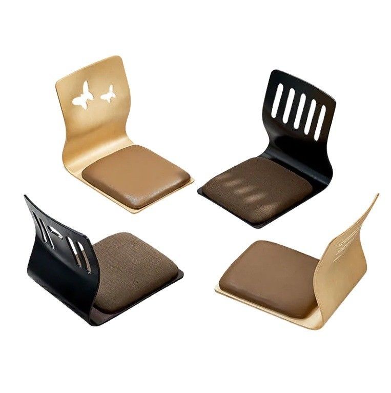 Japanese Style Comfortable Wooden Stackable Tatami Chair Leisure Chair No Legs Stackable Tatami Accent Wooden Japanese