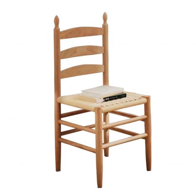 Solid Wood Dining Chair with Rope Seat A Perfect Combination of Form and Function