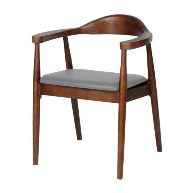 Solid Wood Dining Chair With Armrest Kennedy President Chair For Best Sale Dining Room Furniture