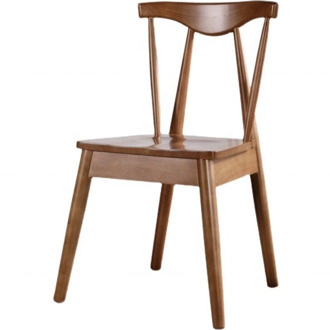 Modern Black Walnut Wood Nordic Dining Chair for Luxurious Europe Restaurant Hotel Living Room Furniture in Design Style