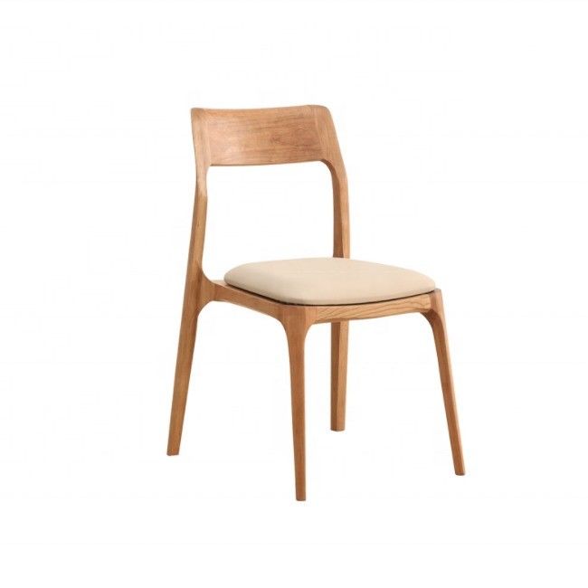 Modern Nordic Home Furniture Stackable Ash Wood Dining Chair with NO Folded Design Specific Wooden