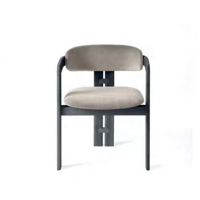 Mail Packing Black Solid Wood Frame Fabric Nordic Light Luxury Dining Chair for Dining Room Furniture that Exudes Luxury