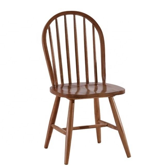 Nordic Modern Dining Chair with Backrest and I Shape Solid Wood Frame in NC/PU Paint Finish