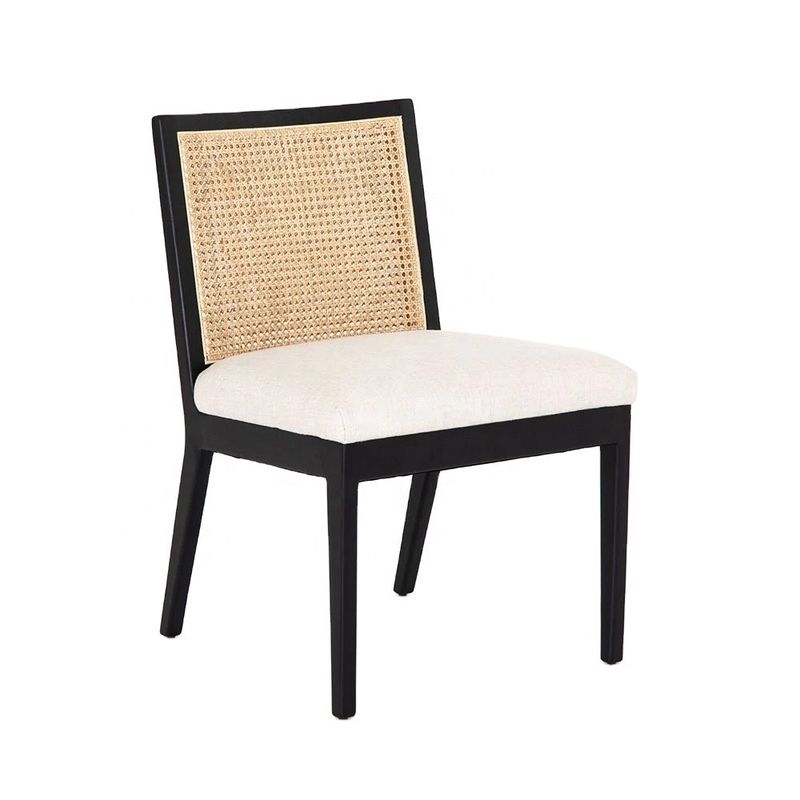 Best French Style Rattan Back Solid Oak Wood Antique Dining Chair Modern Design Style for Specific