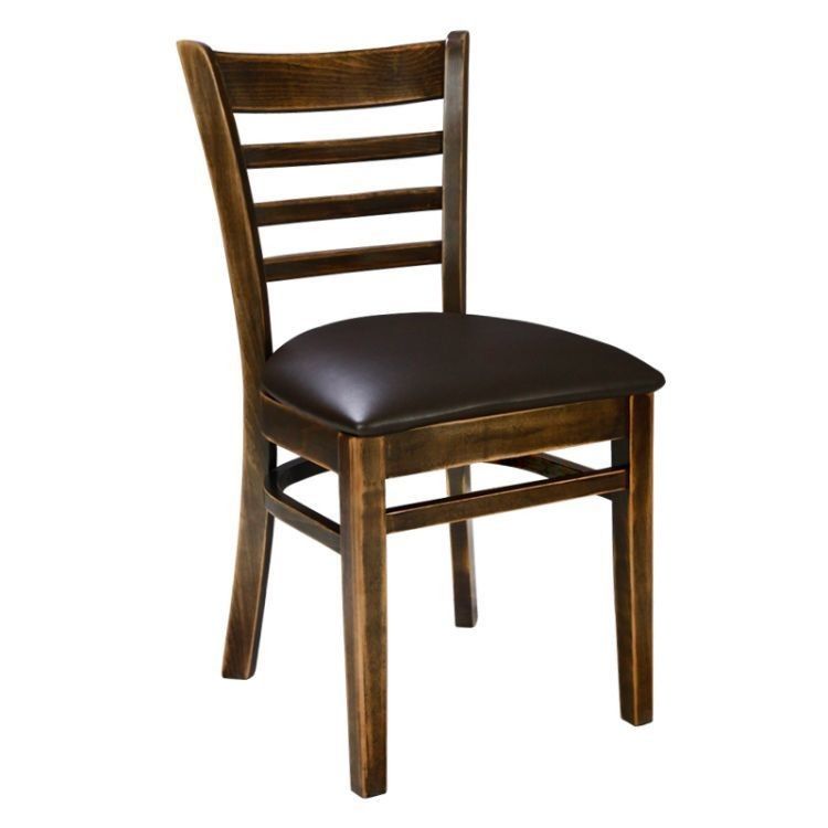 General Home Furniture Solid Wood Commercial Ladder Back Dining Room Chair for Restaurant