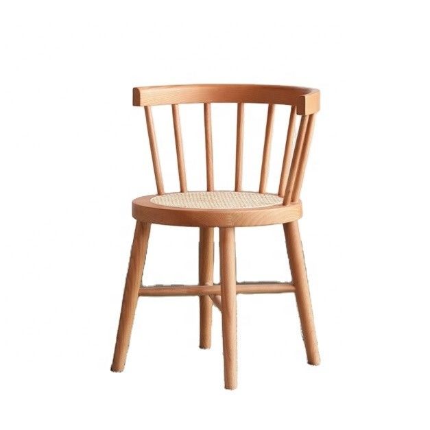 Living Room Leisure Medieval Restaurant Dining Chair with Retro Wooden Design and 120kg Weight Limit