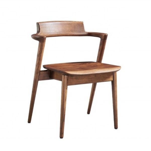 Specific Dining Chair Walnut Solid Wood Chairs for Restaurant by Tianjin Lulu Dining Room Furniture