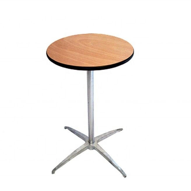 Customized Color Wooden Square Round Table Top With Metal Frame for Restaurant Cocktails in Modern Simple Nordic Design