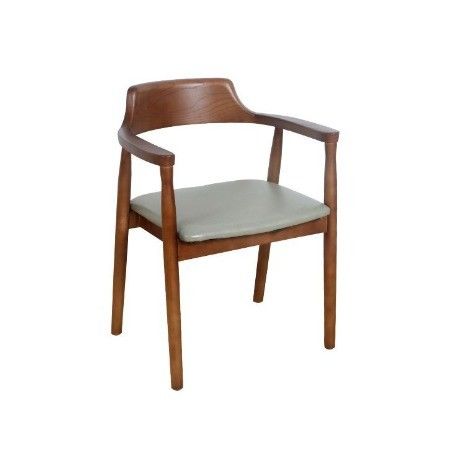 North European PU Leather Pads Solid Wood Dining Chair for Restaurant NO Folded and OEM Service Accepted