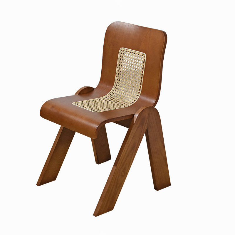Solid Ash Wood Lounge Chair in Classical Modern Style with Rattan and Walnut in Leisure Chair Style