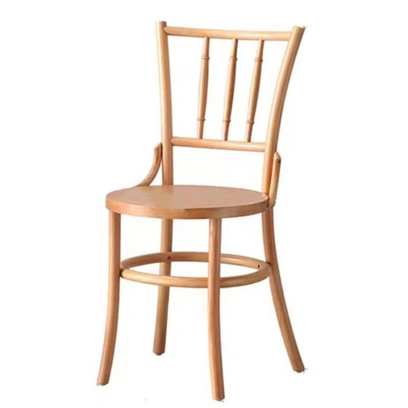 Modern Design Rattan and Solid Wood Dining Chair for Restaurant W36*D42*H88 cm