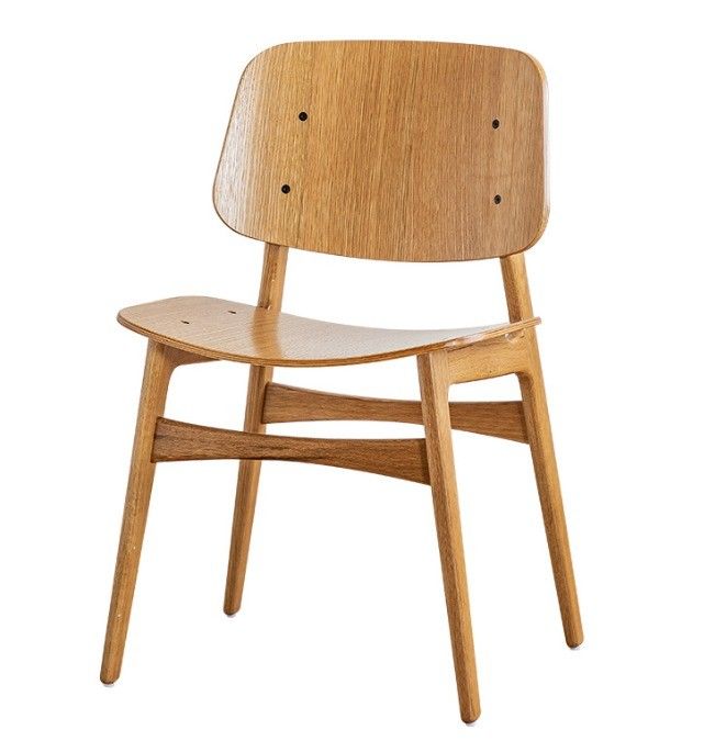 NO Folded Customized Designs Luxury Nordic Solid Wood Dining Chair with White Oak Wood Frame