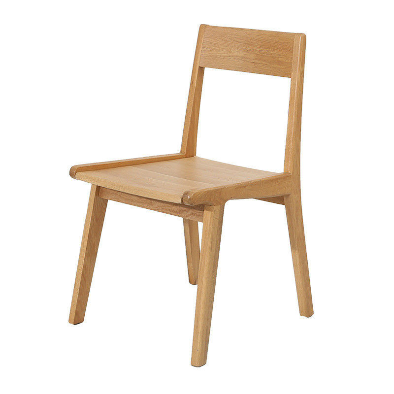 NO Folded Solid Wood Frame Dining Chair for Hotel and Restaurant Vintage Nordic Style Natural Finish