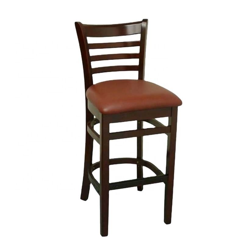 Wood Bar Stool for Restaurant Kitchen Dining Room Chair in Nature Popular Colors Bar Furniture