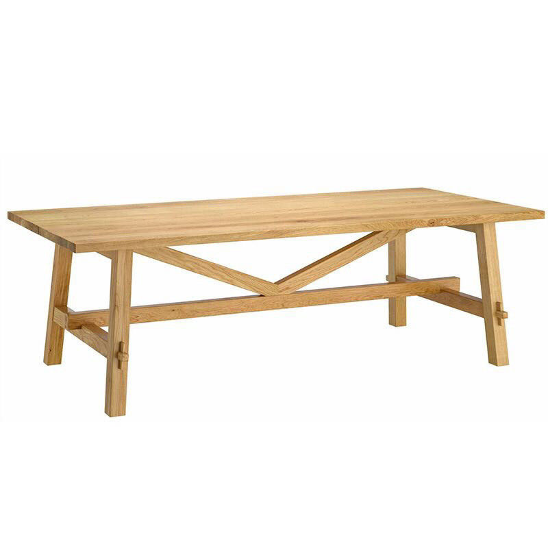 Nordic Style Rectangular Dining Table for Hotel and Restaurant Solid Wood Material Included