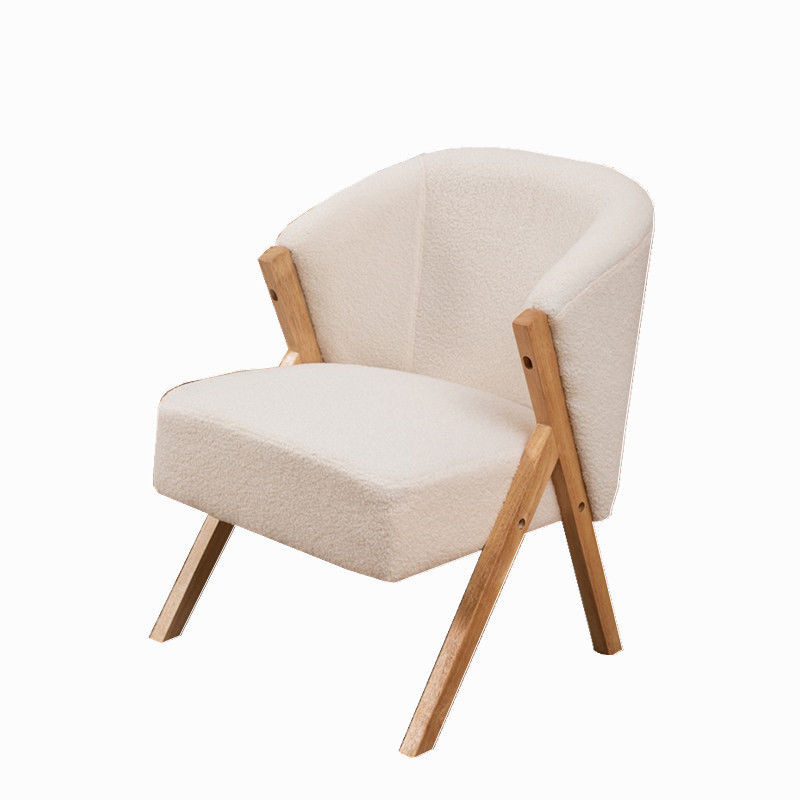 Living Room Design W58*D68*H78CM Nordic Lounge Leisure Wood Sofa Chair for OEM Service Accepted