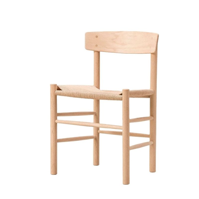 2023 Modern Wood Woven Cord Oak Chair for Home Furniture in Restaurant Hotel Cafes Simple Concise General Solid