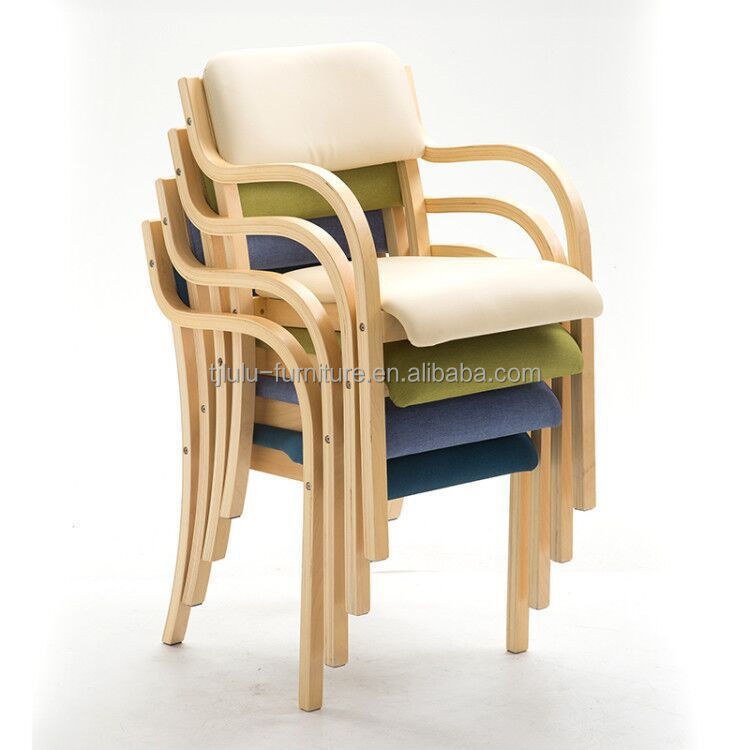 Solid Wood Stackable Chair for Modern Dining Room in Multiple Colors Hotel Restaurant Banquet Home