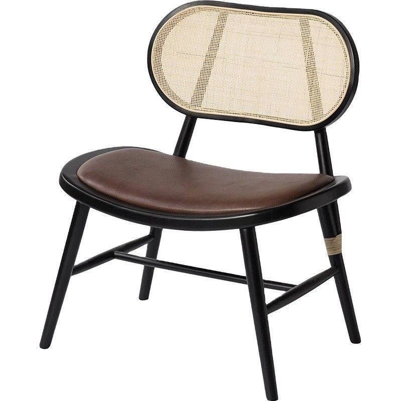 Modern Solid Wood Rattan Dining Chair Japanese Style Design for Modern Interiors and Restaurants