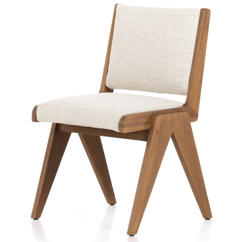 Modern Fabric Wood Upholstered Solid Wood Dining Chair For Restaurant Hotel General Home Furniture