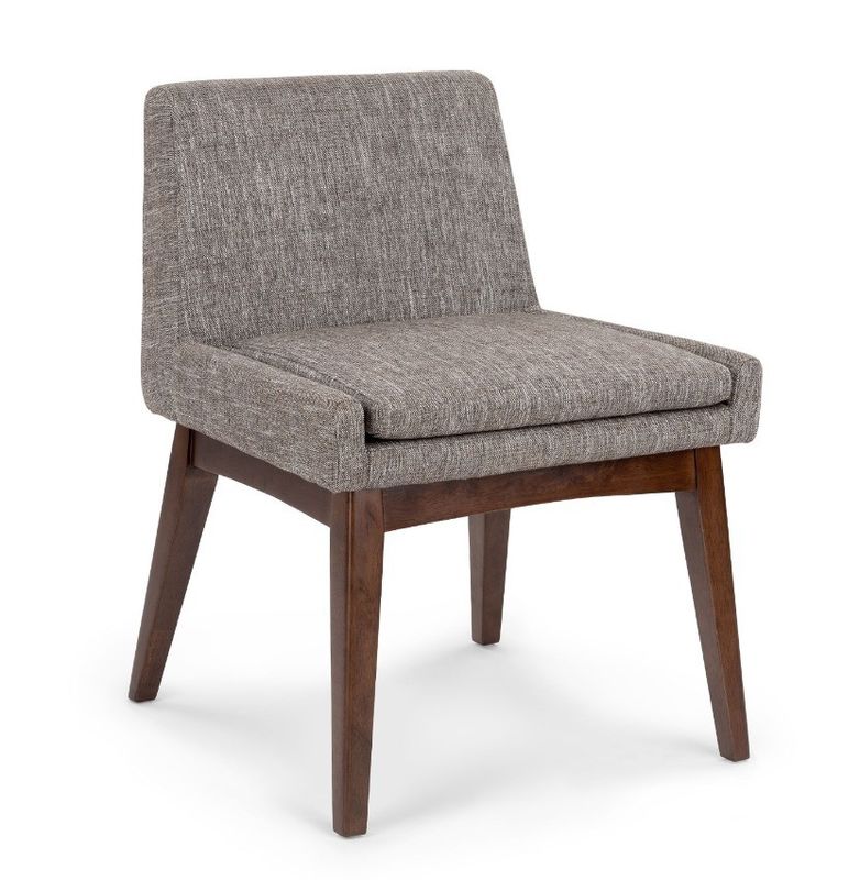 Mail Packing Nordic Modern Wood Structure Fabric Dining Chair For Restaurant Hotel Rubber Wood Frame