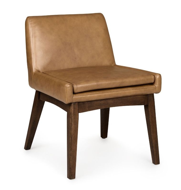 Restaurant Dining Chair W57*D57*H76CM with Solid Wood Frame and PU Leather Upholstery in Nordic Modern Style
