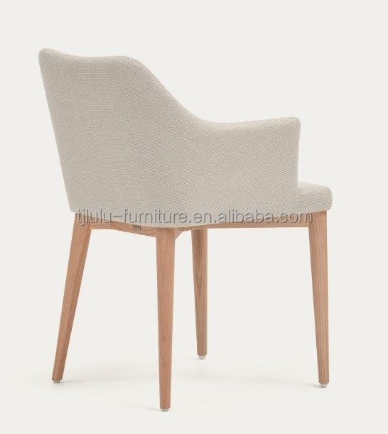 Home Furniture Nordic Fabric Lined Wooden Luxury Dining Chairs for Hotel Restaurant Banquet