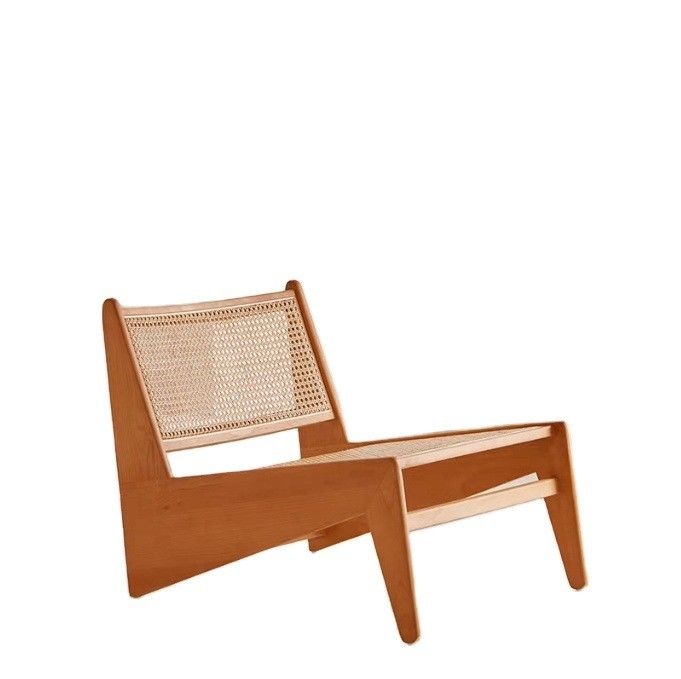 Leisure Chair Wood Woven Rattan Sofa Chairs in Natural/Black/Walnut/Cherry Wood Color for Design Living Room