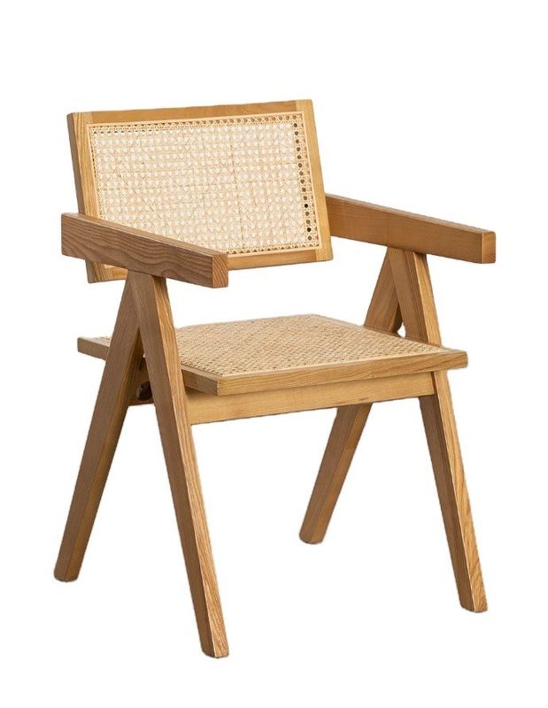 Home Furniture Nordic Solid Wood Rattan Dining Chair for Hotel and Living Room Furniture