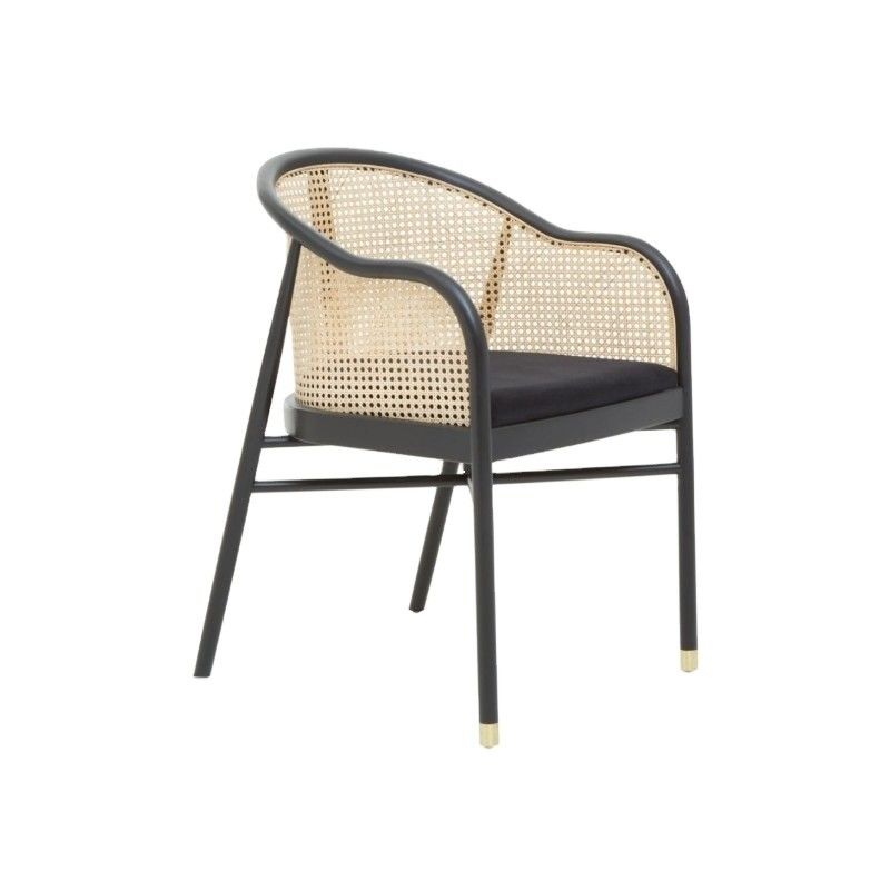 Chic Armchair Simple PU Leather/Fabric And Rattan Dining Living Room Furniture Restaurant Cover Japanese Style Modern Wood Chair