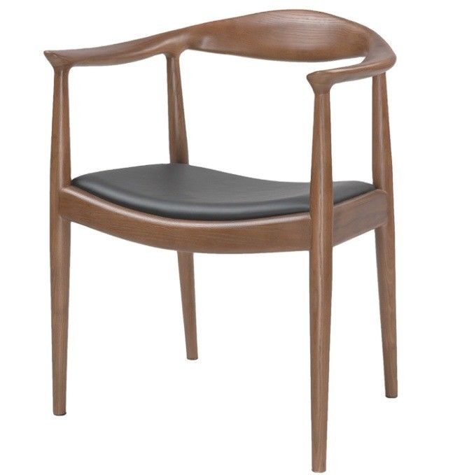 Customized Color Modern Nordic Solid Wood Dining Chair Ashwood Frame Leather Seat Wooden Chair Living Room Furniture