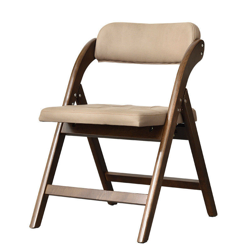 PU Leather Upholstered Solid Wood Folding Chair for Restaurant Hotel in Nordic Modern Style