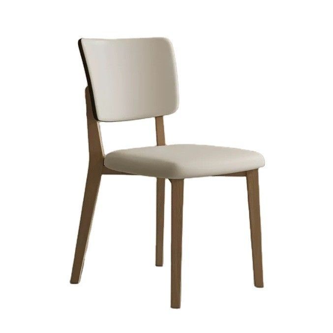 Home Furniture Classical Wooden Modern Oak Dining Chair Living Room Furniture Solid Wood PU Leather Finish Nitrolacquer
