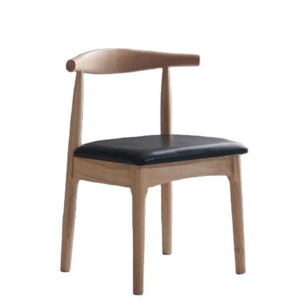 Dining Room Furniture European Style Modern Chairs with Ox Horn and PU/Fabric Seat Wooden Frame Mail Packing Y