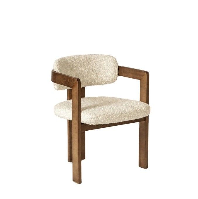 Green Velvet/Lamb Wool Material Modern Solid Wood Dining Chair for Luxury Living Room Furniture