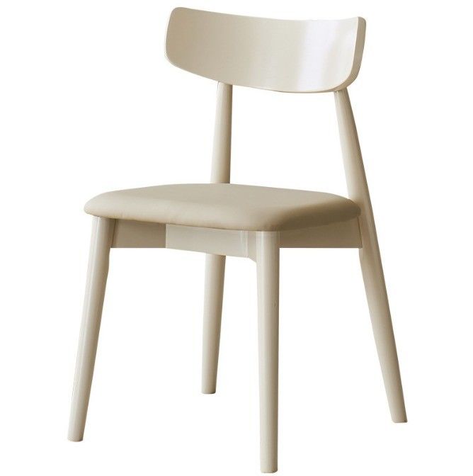 Nordic Style Dining Room Chair with Solid Wood Legs and Fabric Cover in Nitrolacquer Finish