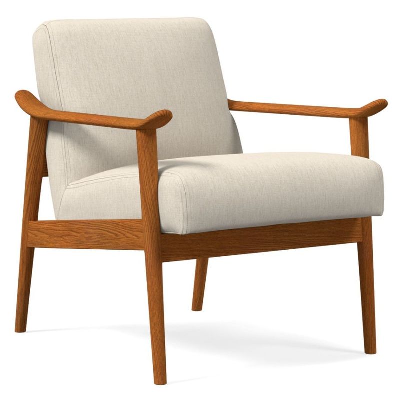 Add Comfort and Elegance to Your Living Room with Solid Wood Leisure Lounge Wooden Sofa Chair W67*D79*H78 CM