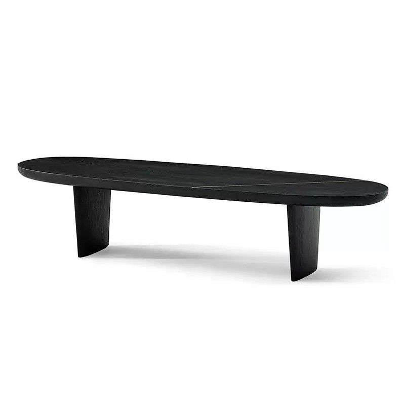 Modern Nordic Wood Coffee Table for Living Room without Folding in Walnut Color