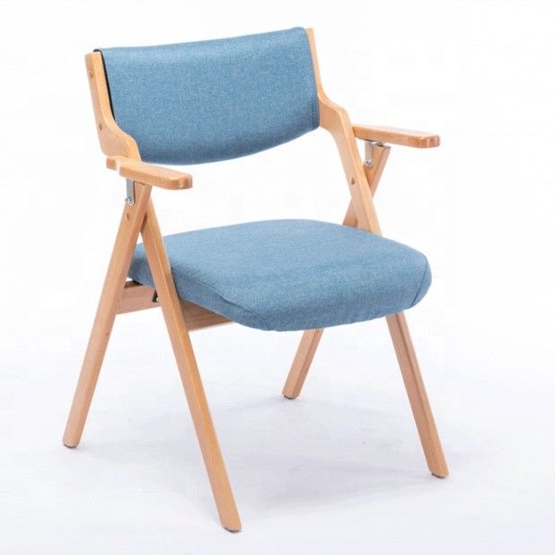 Nordic Classical Morden Wooden Foldable Leisure Arm Dining Chair Function Dining Room W45cm*D51cm*H83cm for Living Room