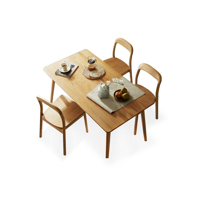 Nordic Style Wood Dining Table and Dinning Chair Set for Modern Home Furniture
