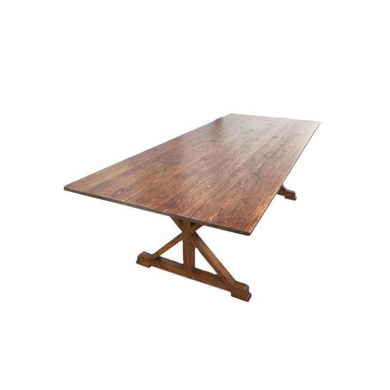 General Home Furniture Modern Natural Wooden Dining Table and Solid Wood Dining Chair for Customized Restaurant Tables