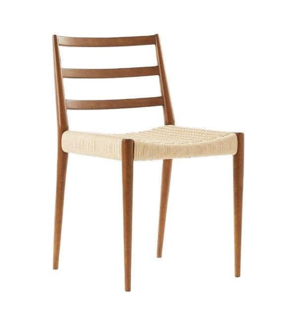 Mail Packing Nordic Woven Cord Leisure Chair for Dining Room Single Antique Wood Modern Chair