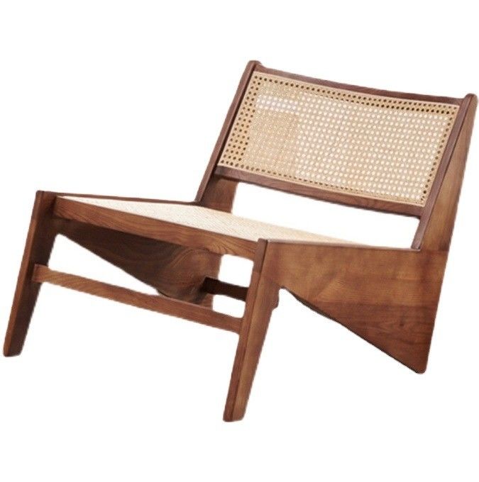 Modern Design Leisure Lounge Chairs Wooden Furniture Living Room Chairs with Natural Oak Frame Rattan Wood Chair