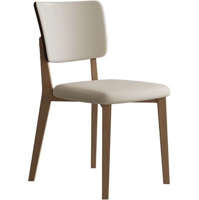 Hotel Dining Chairs W47*D48*H86CM Morden Nordic PU Leather Wood Chair for Dining Room Furniture Upholstered