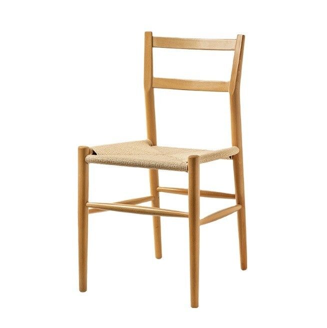 Sturdy Wood Dining Chair with Woven Cord Cushion The Perfect Addition to Your Study Desk and Leisure Cafe